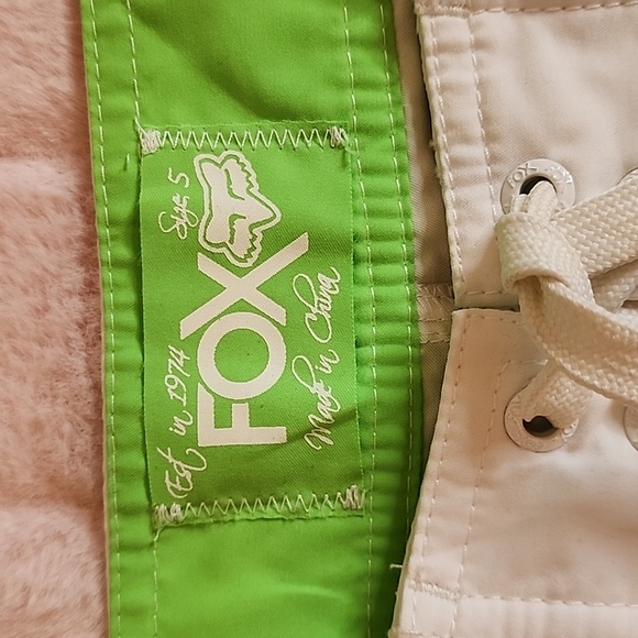 Fox Racing Board Shorts, White, Gray, Size 5 - Picture 5 of 8